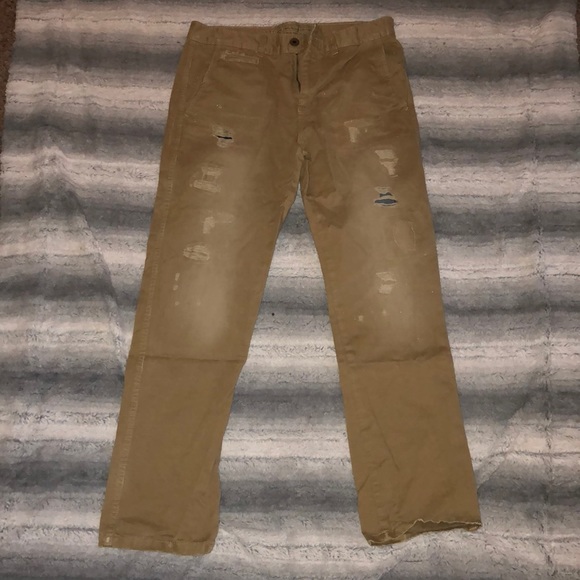 distressed khakis